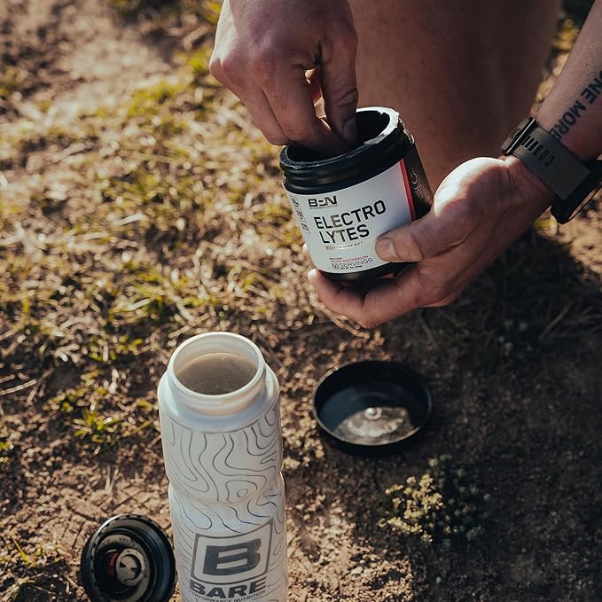 BARE PERFORMANCE NUTRITION BPN Electrolytes Hydration Drink Mix | Sugar Free Electrolyte Powder | 500mg Sodium per Serving | Naturally Sweetened | Strawberry, 50 Servings