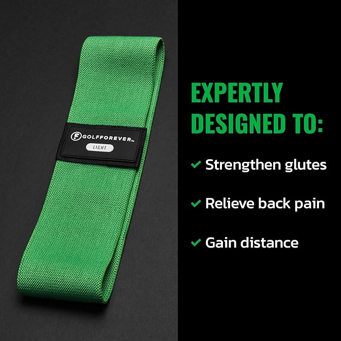 GolfForever Mini Bands Proven by Golfer Scottie Scheffler | Golf Training Premium Fitness Bands | Premium Golf Training Aid to Improve Strength Flexibility & Swing Posture | 3 Resistance Levels | 3pcs