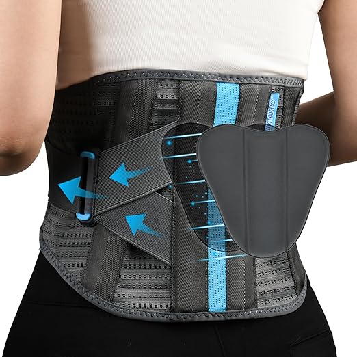 Back Brace For Lower Back Pain With Lumbar Pad, Back Support Brace For Men And Women With Dual Adjustable Straps, Back Brace For Lifting At Work For Herniated Disc, Sciatica, Scoliosis(L/XL Fits 29.5"-37.5")