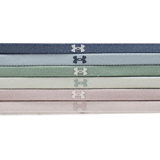 Under Armour Womens Mini Elastics 6 Pack, (348) Silica Green / / Hydro Green, One Size Fits Most