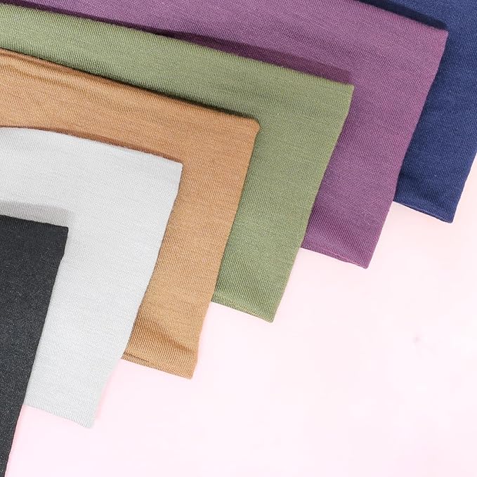 IVARYSS Headbands for Women, Non-Slip, Premium Stretchy Head Bands Hair Accessories,Wear for Yoga, Fashion, Working Out, Travel or Running, 6 Pack, Solid