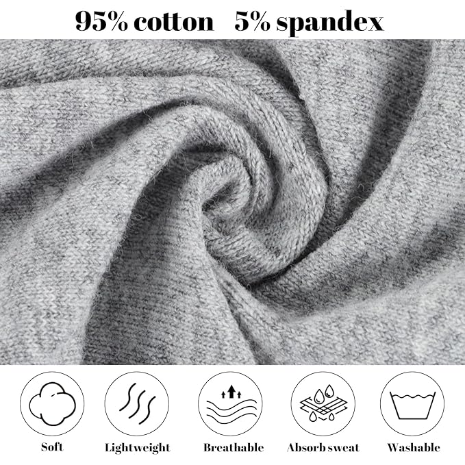 8 Pack Headbands for Women, Sweat Absorbing Sport Headbands Non Slip Cotton Hair Bands for Daily Life Workout Yoga Running