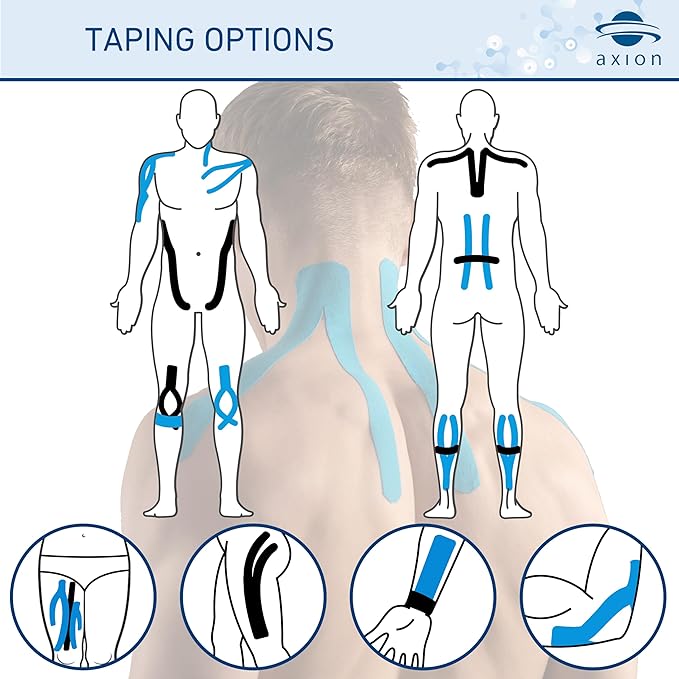 Kinesiology Tapes PRECUT Black Beige | 50 Pre-Cut Sport Tape Strips 10x2 in | Waterproof • Skin-Friendly • Elastic | Kinesiology Tapes Ideal for Sports