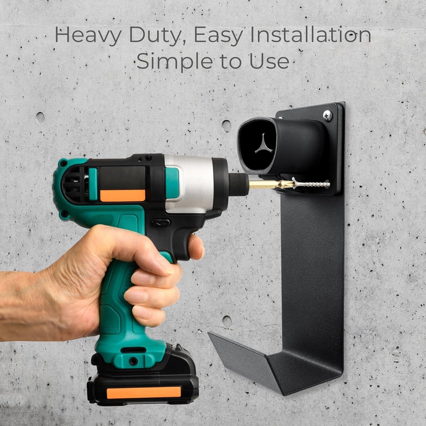 Lectron Tesla NACS Electric Vehicle Charger Nozzle Holster Dock & J-Hook for Cable Management - Tesla Charger Cord Organizer Compatible with Mobile Connector & Wall Connector