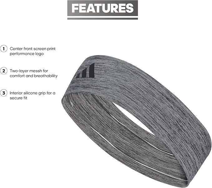 adidas Unisex-Adult Alphaskin Elastic Headband