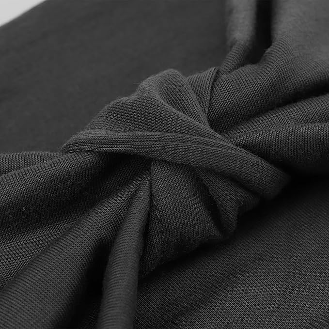 DRESHOW 4 Pack Turban Headbands for Women Wide Vintage Head Wraps Knotted Cute Hair Band Accessories