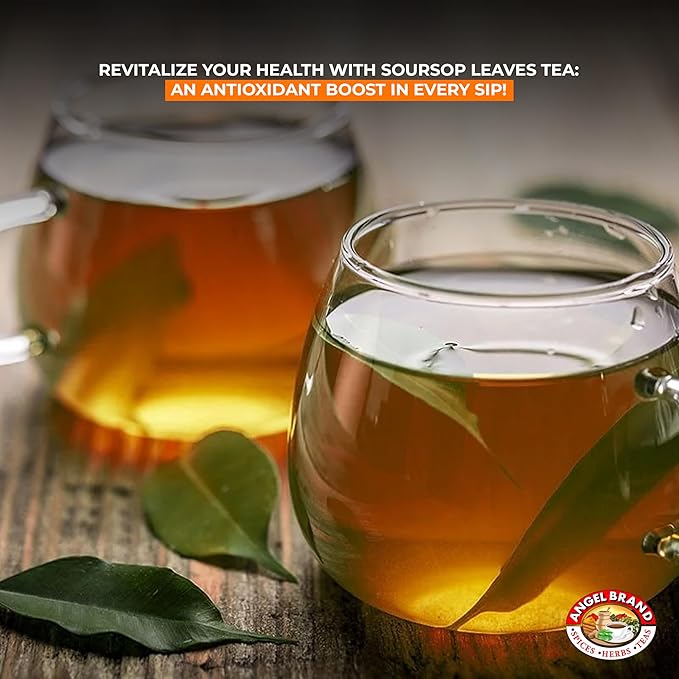 Angel Brand Soursop Leaves – Dried Guanabana Leaves for Herbal Tea, Ideal for Brewing Refreshing and Beneficial Drinks, Natural Soursop Tea Leaves for Everyday Enjoyment – 2oz