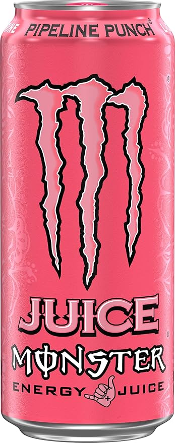 Monster Energy Juice Pipeline Punch, Energy + Juice, Energy Drink, 16 Ounce (Pack of 15)