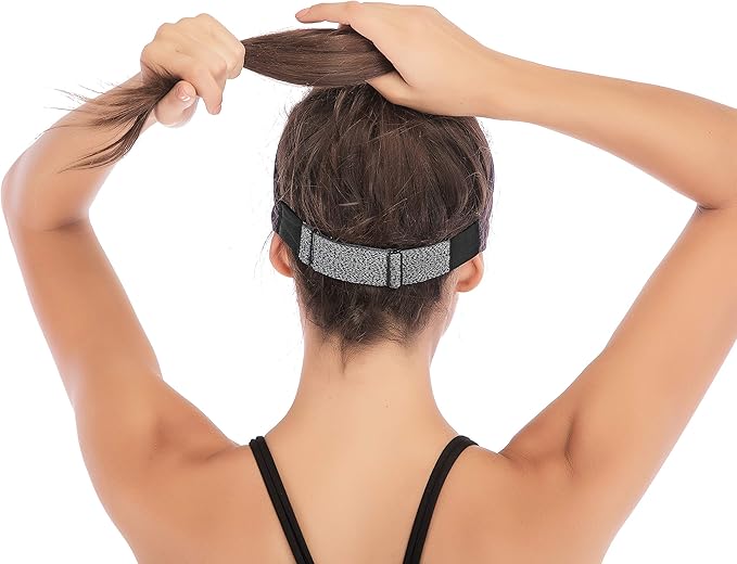 IUGA Adjustable Headbands for Women Non Slip Stretchy Workout Sweatbands for Sports Yoga Fitness Running Hairbands Bike Helmet Friendly Fits All Women & Men