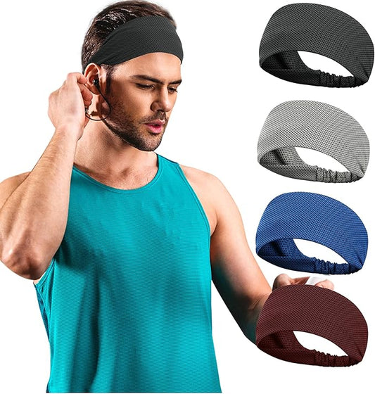 Sukeen Cooling Headband for Men Women, Instant Cooling Running Headband, Sweat Headbands for Workout, Sports Headbands for Yoga, Golf, Gym, Camping, Tennis, 20 inches