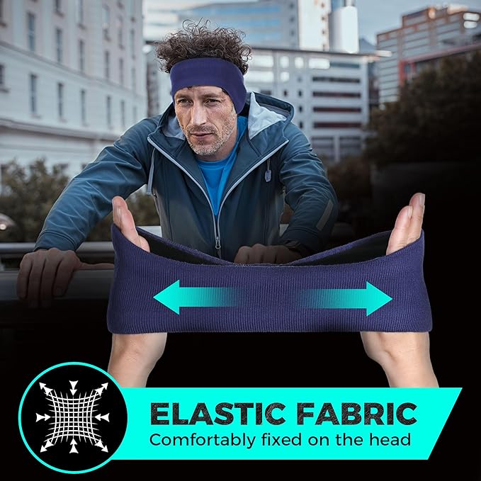 WTACTFUL Winter Double-Layer Fleece Ear Warmers Muffs Headband Ear Covers for Men Women Ski Running Cycling Hiking