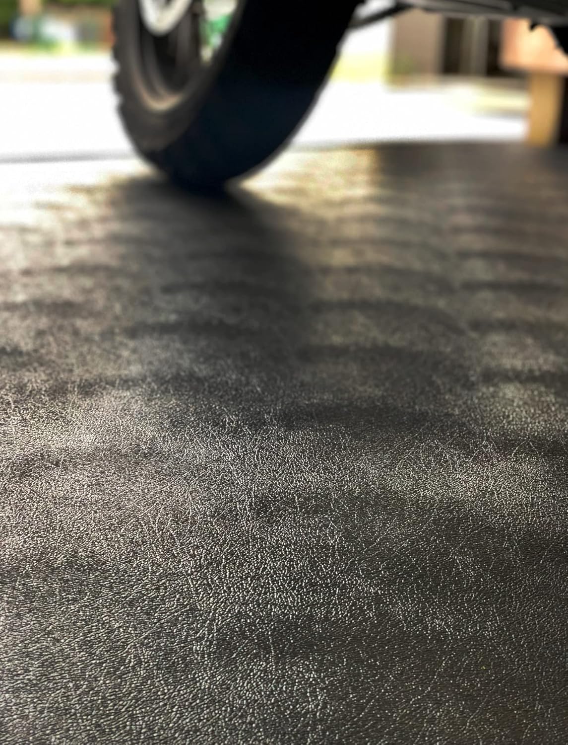 G-Floor Seamless Sheet Vinyl Shed Flooring Cover with Bonded Fibrous Backing - Levant Pattern (8' x 16', Slate Grey)