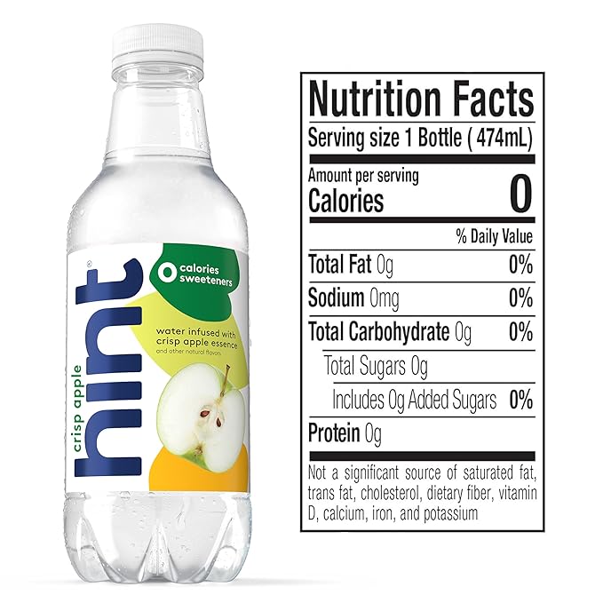 Hint Water Pineapple, Pure Water Infused with Pineapple, Zero Sugar, Zero Calories, Zero Sweeteners, Zero Preservatives, Zero Artificial Flavors, 16 Fl Oz (Pack of 12)