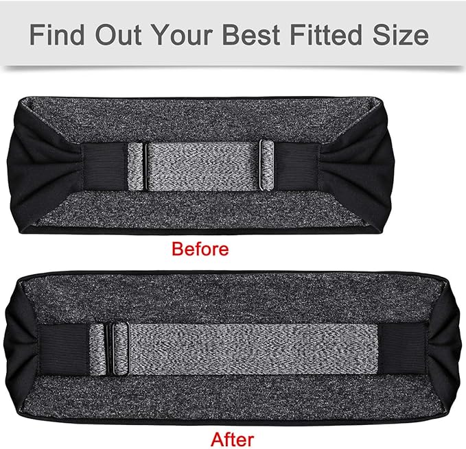 IUGA Adjustable Headbands for Women Non Slip Stretchy Workout Sweatbands for Sports Yoga Fitness Running Hairbands Bike Helmet Friendly Fits All Women & Men