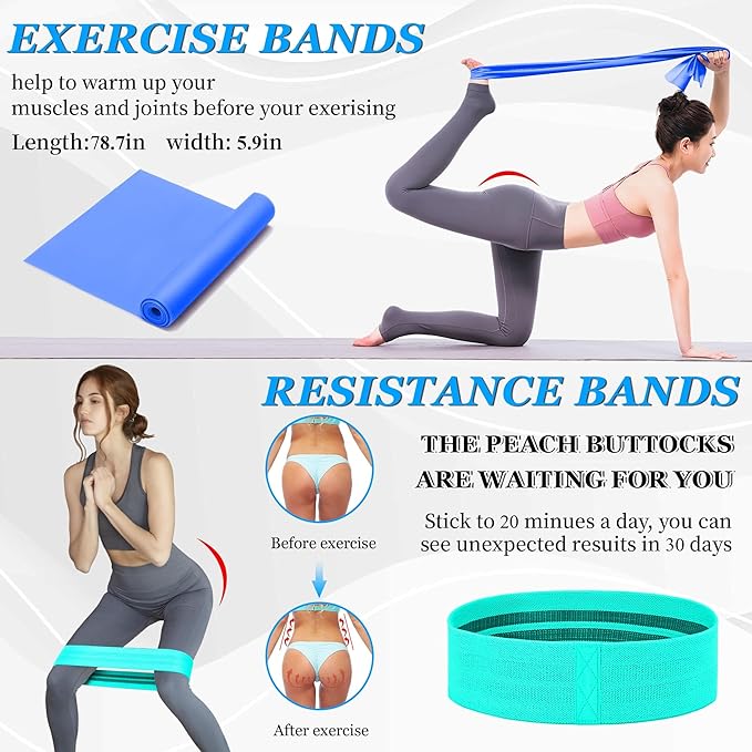 Yoga Wheel Set, Wheel Foam Roller with Back Cracker Roller for Pain Relief & Deep Tissue Massage and Stretching 500lbs Capacity, Trigger Point Therapy Massage Ball, Yoga Blocks 2 Pack with Strap