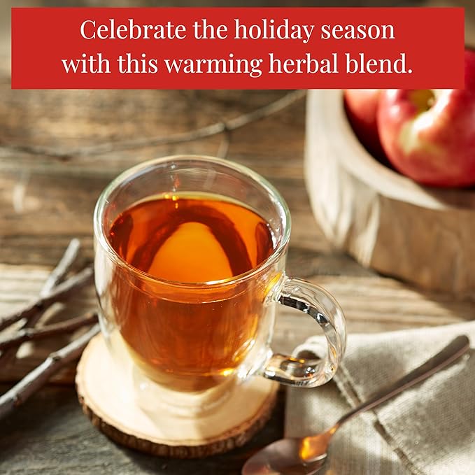 The Republic of Tea - Mulled Apple Spice Herbal Tea Tin, 36 Tea Bags, Naturally Caffeine Free