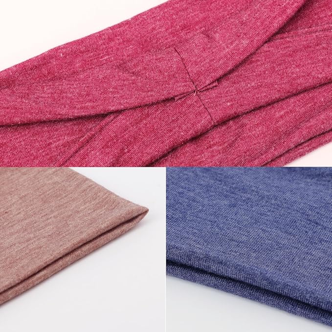 DRESHOW 6 Pack Yoga Sports Headbands for Women Elastic Non-Slip Headbands Running Workout Hair Bands