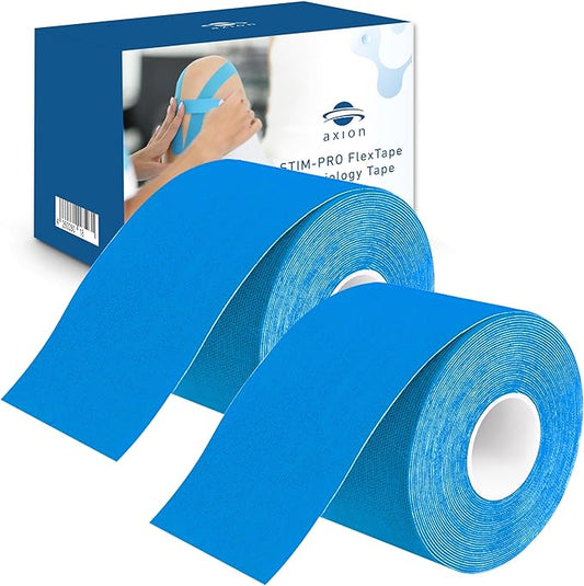 Kinesiology Tapes 2 Rolls Uncut Blue | Elastic Cotton Sports Tapes for Optimal Performance | Easy Application | Latex Free | Skin Friendly | Long Lasting Muscle and Joint Support