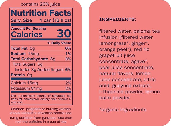 Recess Zero Proof Craft Mocktails, Alcohol Free Drinks, With Adaptogens, Non-Alcoholic Beverage Replacement, Mixer, Celebration, Party, (Grapefruit "Paloma", 12oz, Pack of 12)