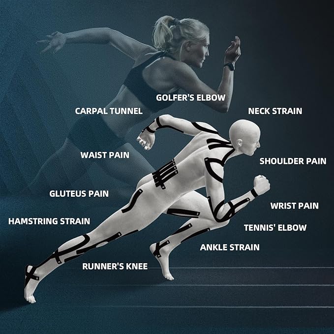 OK TAPE Synthetic Kinesiology Tape Prime, Breathable Sports Athletic Tape for Joint & Muscle Discomfort, Latex Free and Water Resistance, 1 Roll, 2in×16.4ft-Blue