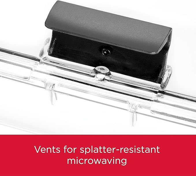 Rubbermaid Brilliance BPA-Free Food Storage Containers with Lids, Airtight Clear Set of 2 (9.6 Cup), Ideal for Lunch, Meal Prep, and Leftovers