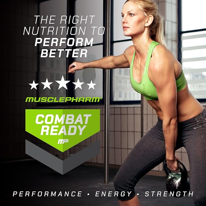 MusclePharm Combat Ready High Protein Shakes Ready to Drink, 40g Protein, 8g BCAAs, 8.7g Glutamine, 5g Fiber, No Added Sugar, Gluten Free, Chocolate Fudge, 17 Fl Oz (Pack of 12)
