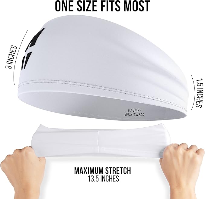 Men's Headband for Athletes of Faith - Moisture Wicking Athletic Sweat Band for Running, Gym, Workout, Football, Baseball, Basketball, Soccer - Magnify Sportswear