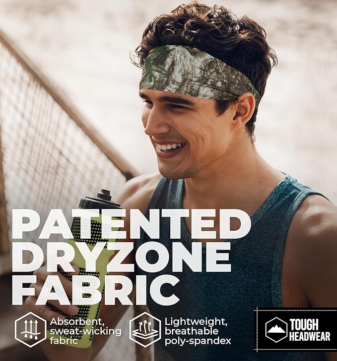 Mens Sweat Bands - Sport Headbands for Men - Workout Headbands for Women - Running Headband -Tennis Athletic Sweatband