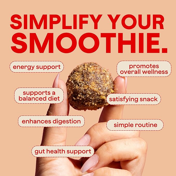 The Bomb Co. Blender Bomb, Peanut Butter Blast, Superfood Smoothie Mix with Chia Seeds, Hemp Seeds, Peanuts, & Amino Acids for Antioxidants, Gluten Free, High Fiber, 10 Servings