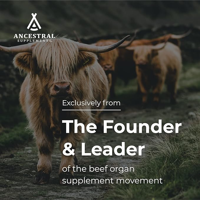 Ancestral Supplements Grass Fed Beef Intestines with Stomach (Tripe), 3000mg, Digestion Supplement Supports Acid Reflux and Gut, Intestine and Digestive Health, Non GMO, 180 Capsules