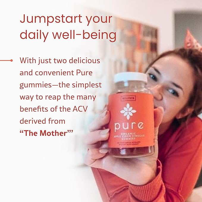 WellPath Pure ACV Gummies (2 Pack) - Apple Cider Vinegar with Mother - USDA Organic Gummy with Ginger for Gut Health | Vegan, Non-GMO, 120 Ct