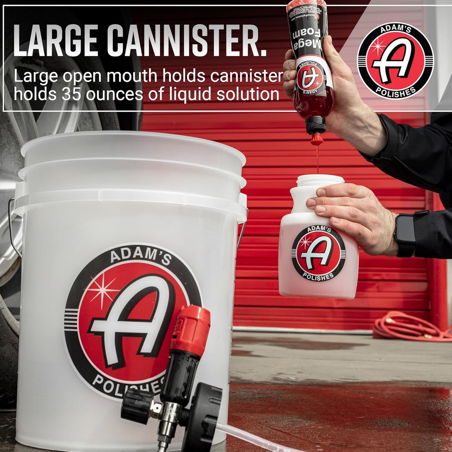 Adam's Polishes Premium Foam Cannon - Soap Sprayer for Car Wash | Sprayer Cannister for Pressure Washer 1/4" Quick Disconnect