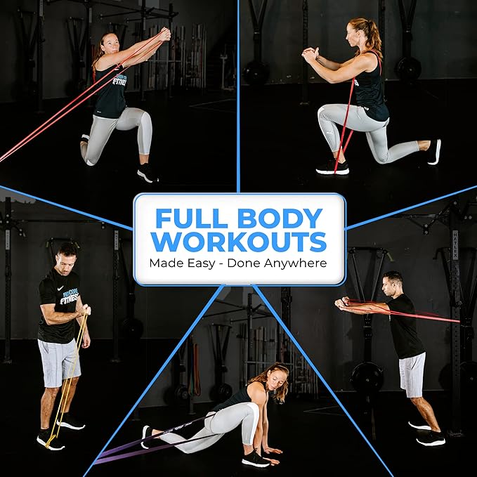 Pull Up Assistance Resistance Bands - Long Loop Power Bands for Men and Women - Strength Power Flexibility Training at Home & Gym - Ebooks & Workout Chart Included by Iron Core Fitness