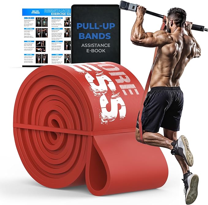 Pull Up Assistance Resistance Bands - Long Loop Power Bands for Men and Women - Strength Power Flexibility Training at Home & Gym - Ebooks & Workout Chart Included by Iron Core Fitness