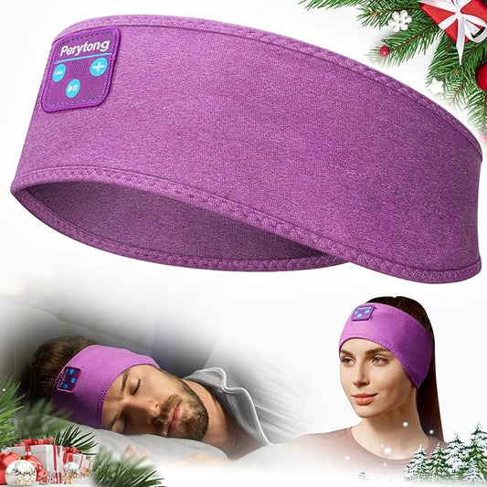 Perytong Sleep Headphones Bluetooth Headband, Headband Headphones Over On Ear Bluetooth 5.4 Sleeping Earbuds Earphones, Wireless Sleeping for Side Sleepers Men Women Boys Girls