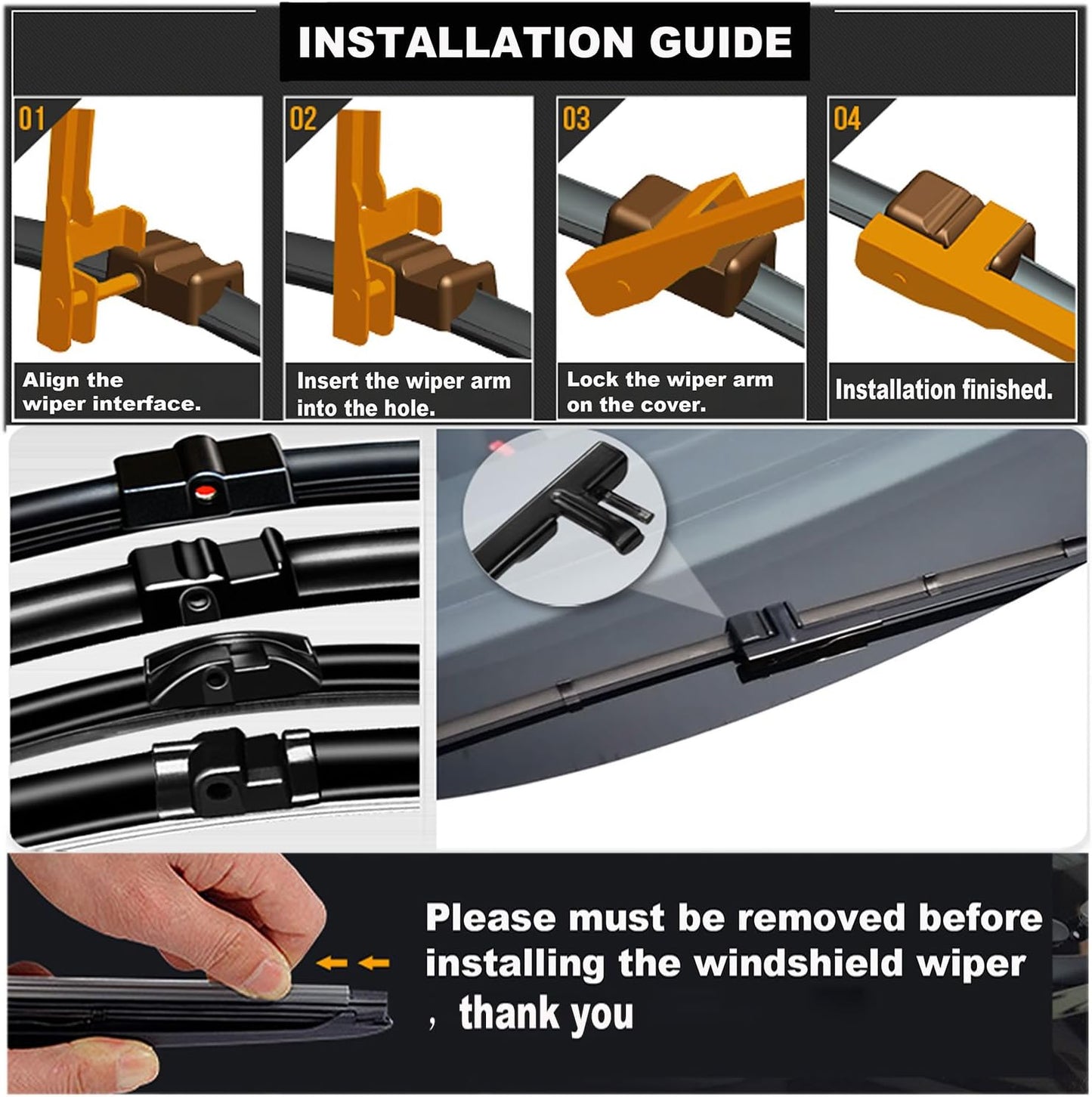 2 Wipers Factory Replacement For 2004 2005 2006 2007 VW Touareg, 2003-2006 Porsche Cayenne Original Equipment Windshield Wiper Blades Set - 26"+26" Side Lock (Set of 2) Not for J HOOK