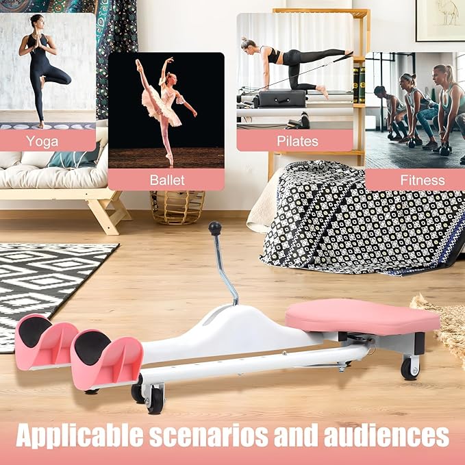 Split Machine for Flexibility, Leg Stretcher Stretching Equipment, Split Stretcher Machine, Splits Trainer, 300lbs Weight Capacity, Yoga Ballet Dance and Gymnastics Training Equipment Pink1