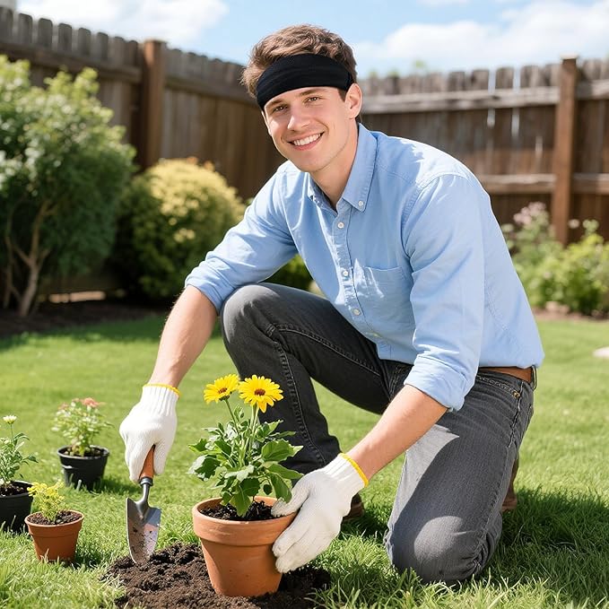 Cooling Headbands for Men Women - 4Pcs Highly Elastic Quick Chilly Workout Sweat Band, Comfortable Moisture Wicking Hairband