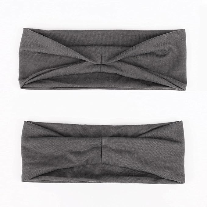 DRESHOW Yoga Sports Headbands for Women Elastic Non-Slip Headbands Workout Running Hair Bands 6 Pack