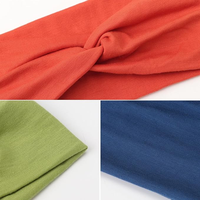 DRESHOW Headbands for Women Girls Vintage Headband Knotted Headwraps Criss Cross Hair Bands Accessories