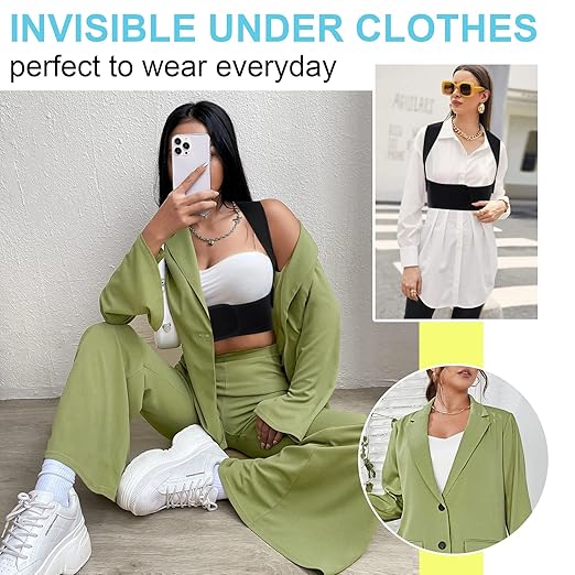 URSEXYLY Posture Corrector for Women and Men Adjustable Upper Back Brace Breathable Spine Support-Neck, Shoulder, Clavicle, Back Relief(M/L,Black)