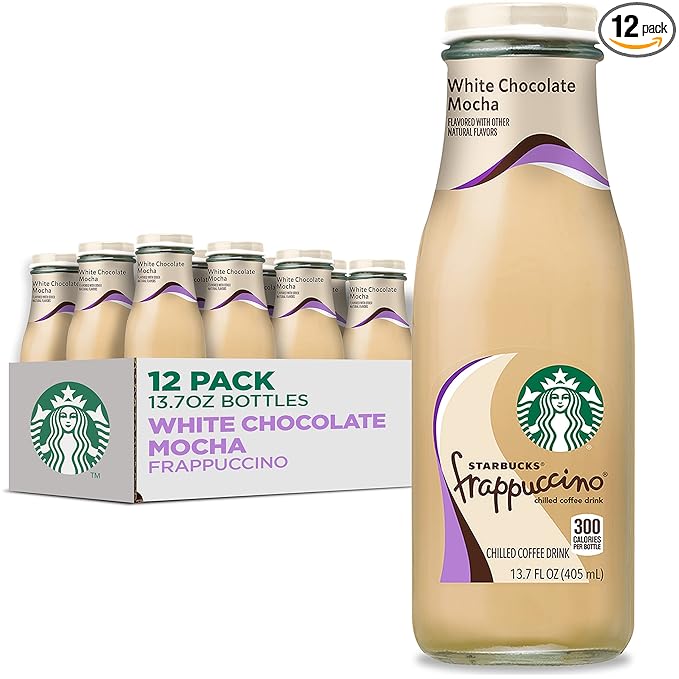 Starbucks Frappuccino Coffee Drink, White Chocolate Mocha 13.7 fl oz Bottles (12 Pack)