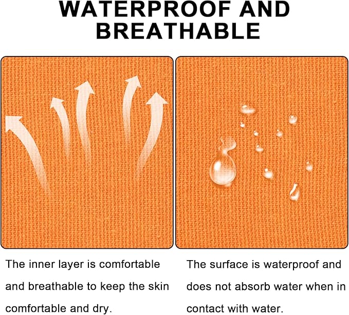 CKeep Kinesiology Tape, 2 Rolls Cotton Latex Free Hypoallergenic Elastic Precut Strips, 2 Inch Wide Waterproof Athletic Tape for Knees Pain Injuries Sprains, Orange