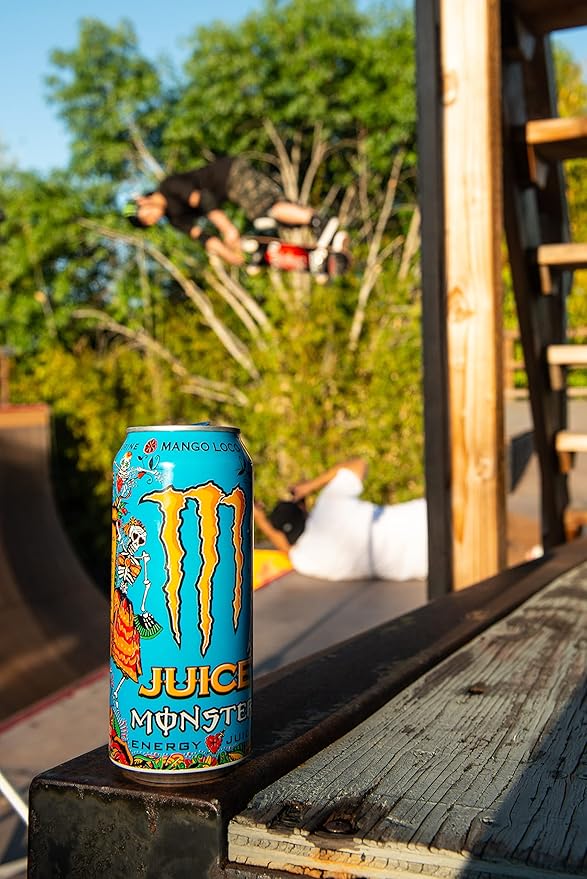 Monster Energy Juice Monster Mango Loco, Energy + Juice, Energy Drink, 16 Ounce (Pack of 24), 384 Ounce