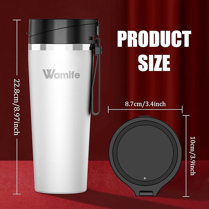 Wamife Portable Blender 16oz personal blender-Portable Blender for Shakes and Smoothies,USB-C Rechargeable,Durable Stainless Steel Blades for Powerful Blending Performance,for office gym - INNOCENCE
