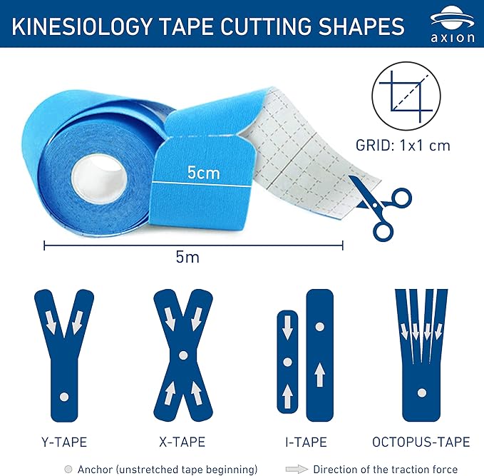 Kinesiology Tapes PRECUT Mix Set | 60 Pre-Cut Multicolored Sport Tape Strips 10 x 2 in - on 3 Rolls | Waterproof • Skin-Friendly • Elastic | Kinesiology Tapes Ideal for Sports