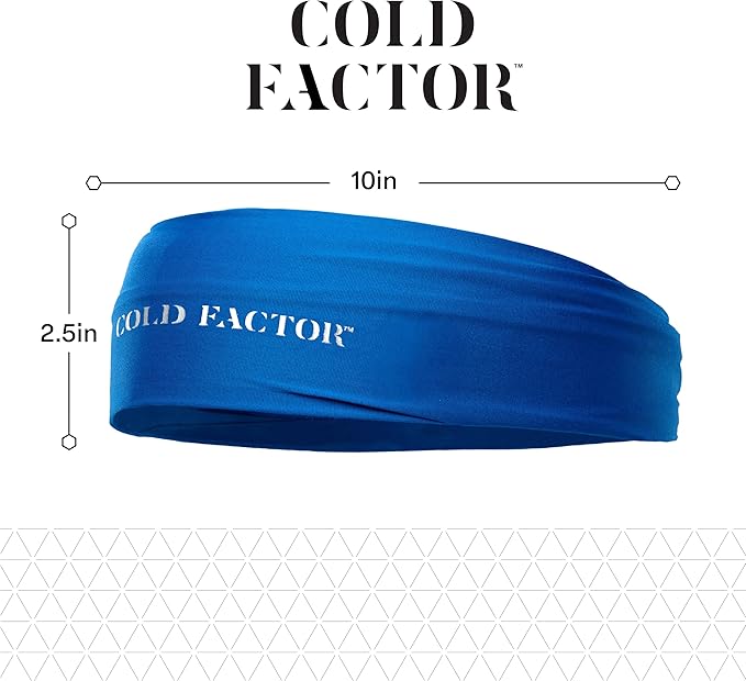 COLD FACTOR Instant Cooling Headband 3 Pack | Advanced Evaporative Comfort for Sports & Outdoor | UPF 50+ Protection | Long-Lasting Coolness | Ideal for Fitness, Hiking, Yoga, & Running