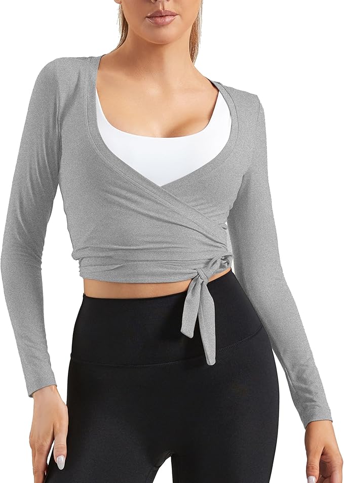 Women Tie Front Shrug Long Sleeve Bolero Cardigan Lightweight Casual Tops