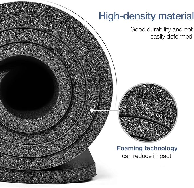 Thick Yoga Mat Non Slip, Large Size 72" L x 32" W x 0.6" TH, Premium Exercise & Fitness Mat with Carrying Strap and Bag, Workout Mats for Home