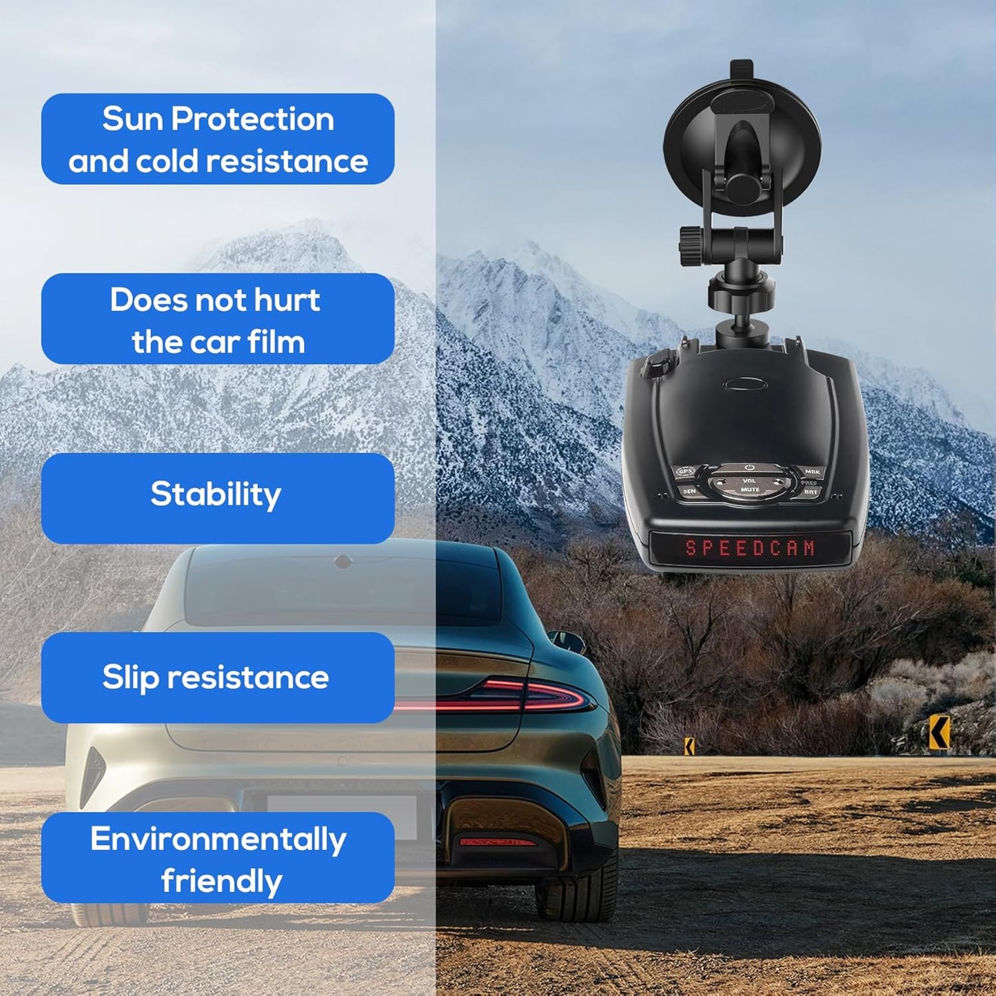 Super Radar Detector Mount,Super Car Windshield,Dashboard Suction Cup Bracket,Compatible with Rocky Mountain Phantom T,Escort,and Beltronics Radar Detector (For Escort Beltronics Rocky Mountain)